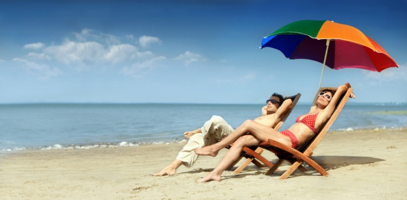 sunbathing
